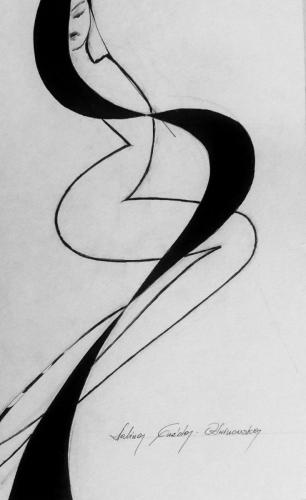 Drawing Artist Halina Guźda-Otwinowska