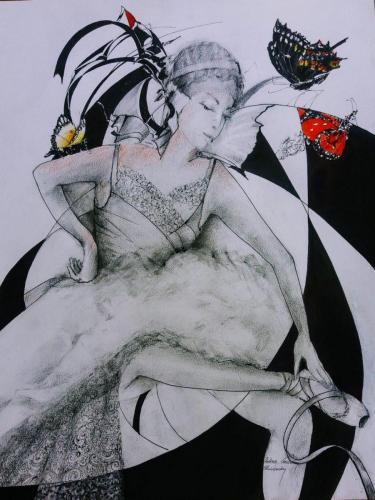 Drawing Artist Halina Guźda-Otwinowska