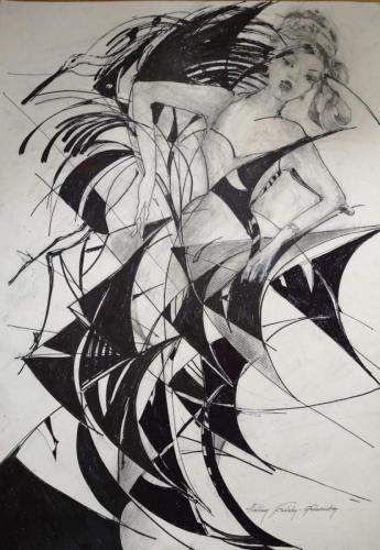 Drawing Artist Halina Guźda-Otwinowska