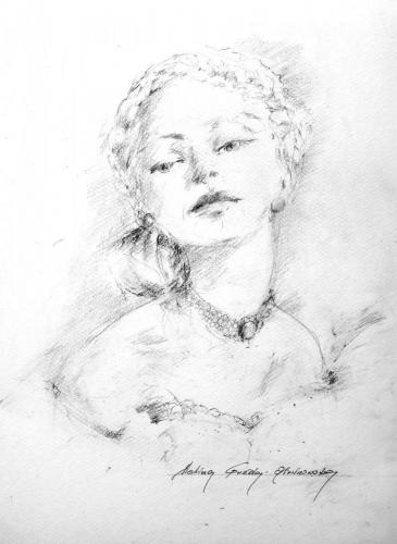 Drawing Artist Halina Guźda-Otwinowska