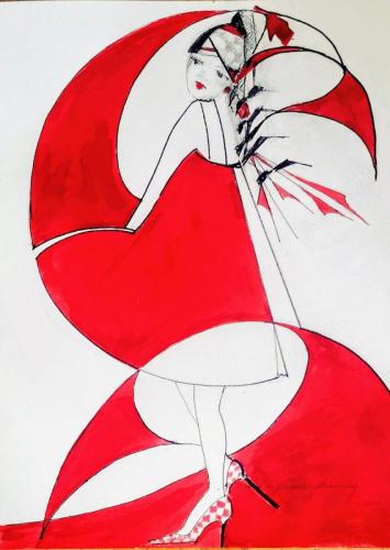 Drawing Artist Halina Guźda-Otwinowska