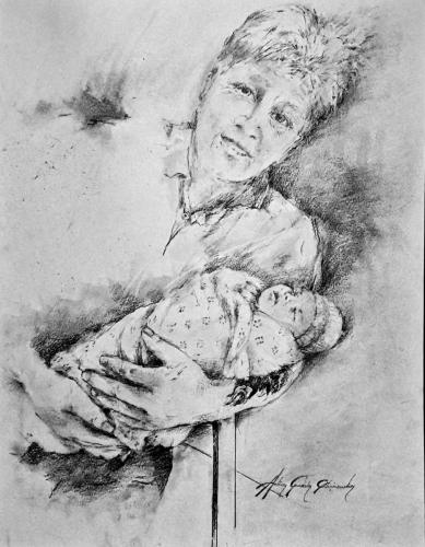 Drawing Artist Halina Guźda-Otwinowska