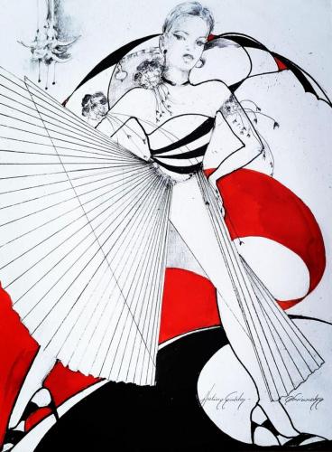 Drawing Artist Halina Guźda-Otwinowska