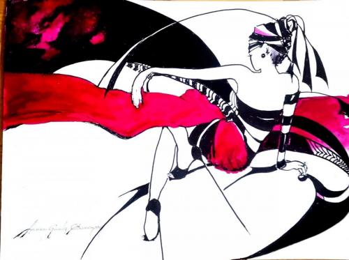 Drawing Artist Halina Guźda-Otwinowska